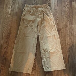 Wide-Leg Tan Pants